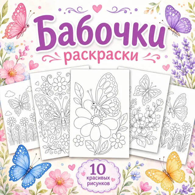 Раскраски "Бабочки"