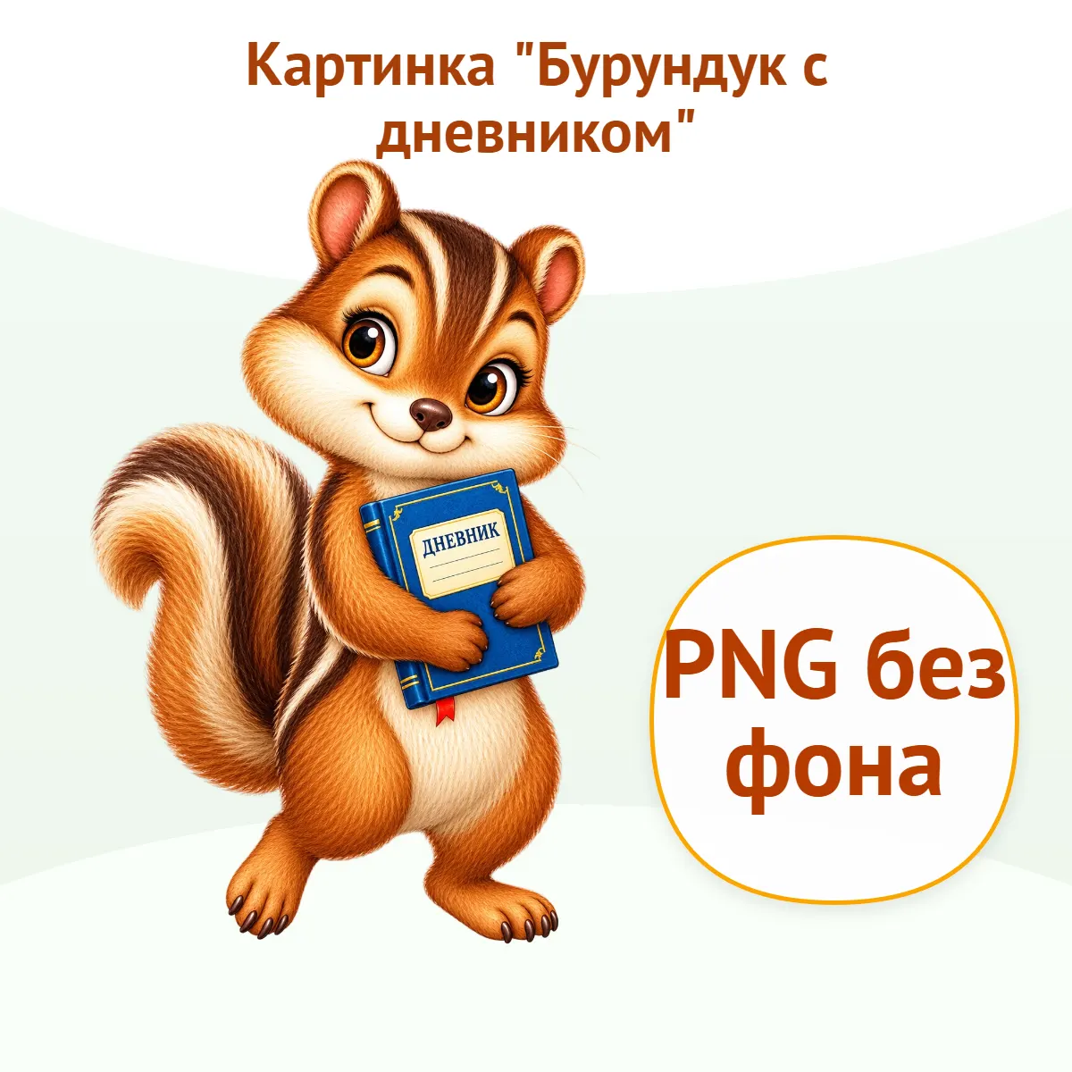 Картинка "Бурундук с дневником"