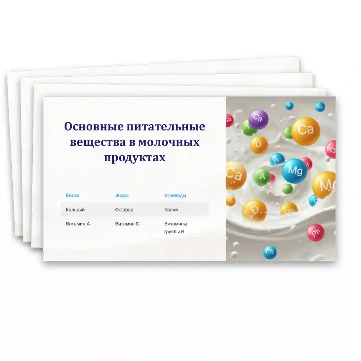 Презентация "Основы рационального питания. Молоко и молочные продукты." Технология, 6 класс. — изображение 9