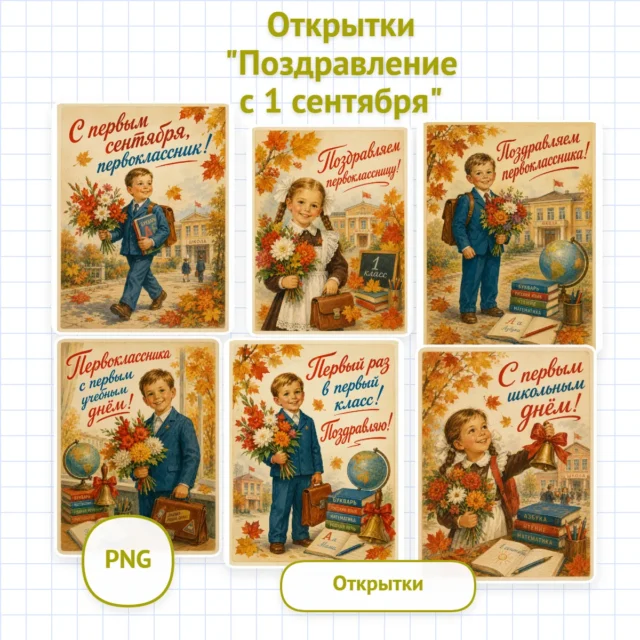 Открытки Поздравление с 1 сентября