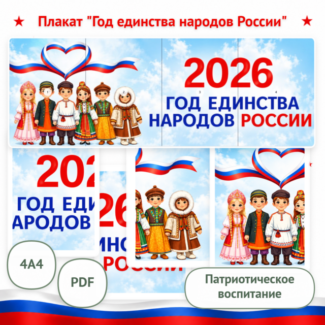 Плакат Год единства народов России
