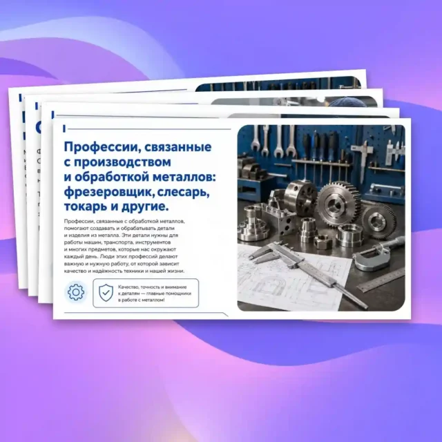 Профессии, связанные с производством и обработкой металлов фрезеровщик, слесарь, токарь и другие