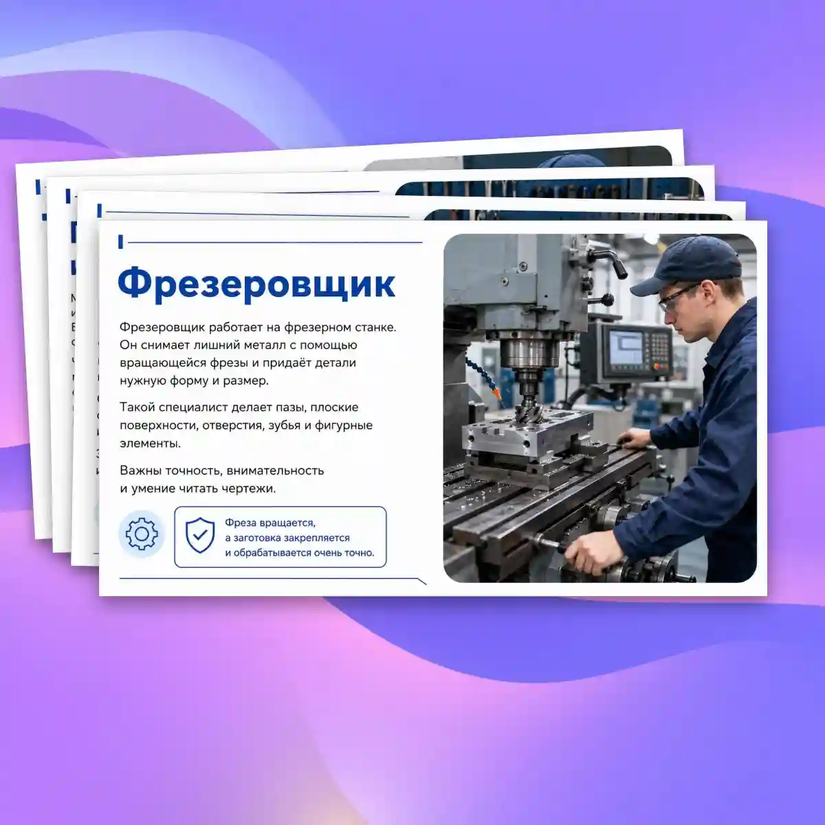 Презентация "Профессии, связанные с производством и обработкой металлов: фрезеровщик, слесарь, токарь и другие" — изображение 10