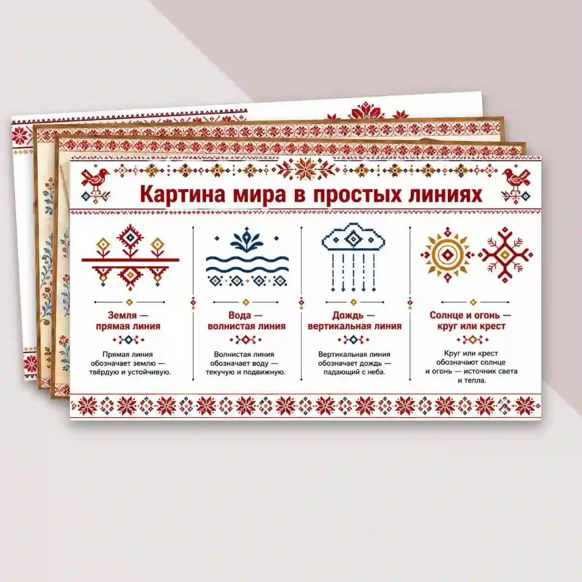 Презентация "Древние образы в народном искусстве и их символическое значение. Зарисовки традиционных знаков и орнаментов" — изображение 7