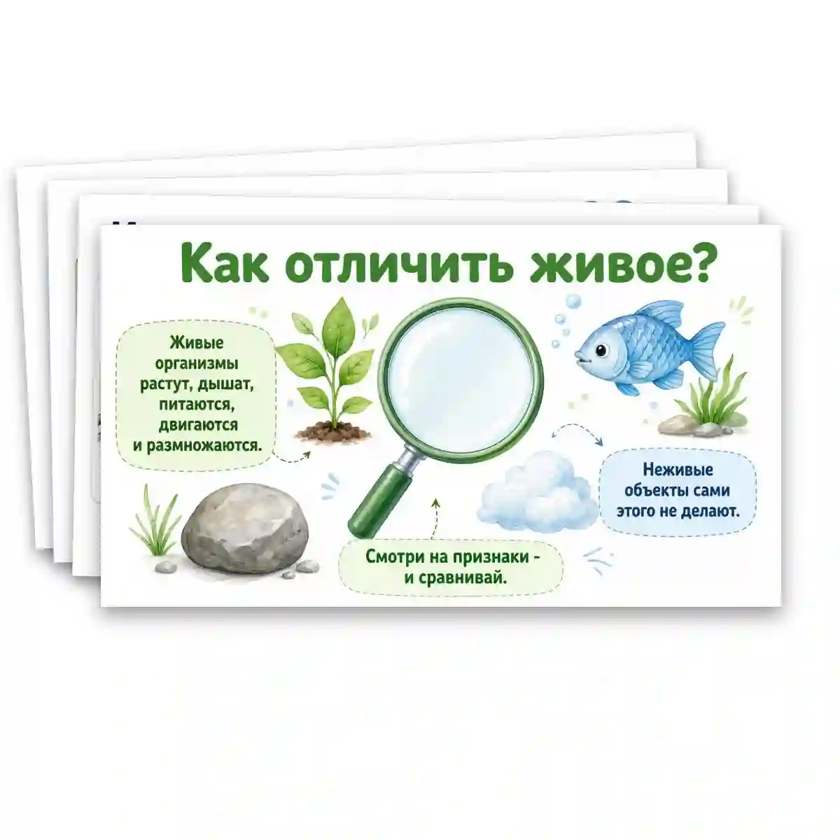 Презентация "Объекты живой природы. Сравнение объектов неживой и живой природы: выделение различий." — изображение 2