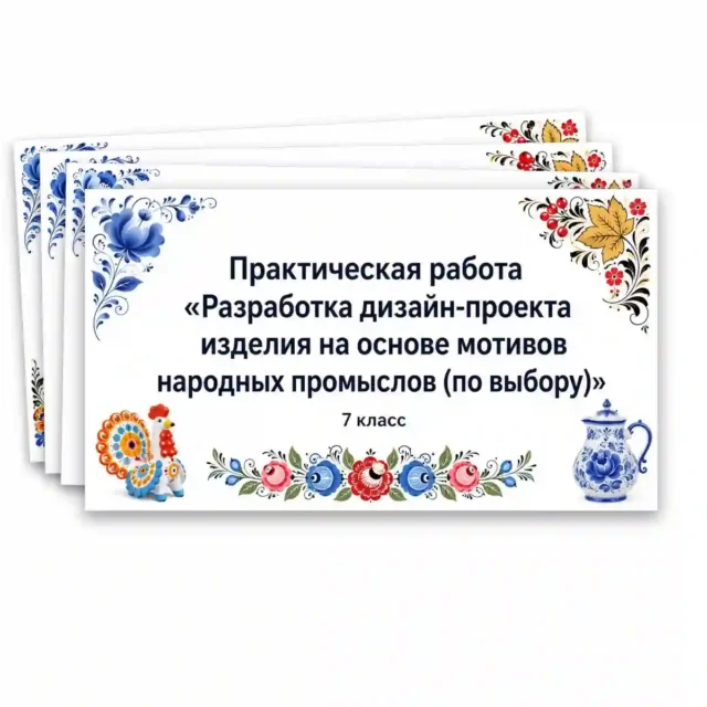 Практическая работа «Разработка дизайн-проекта изделия на основе мотивов народных промыслов (по выбору)»
