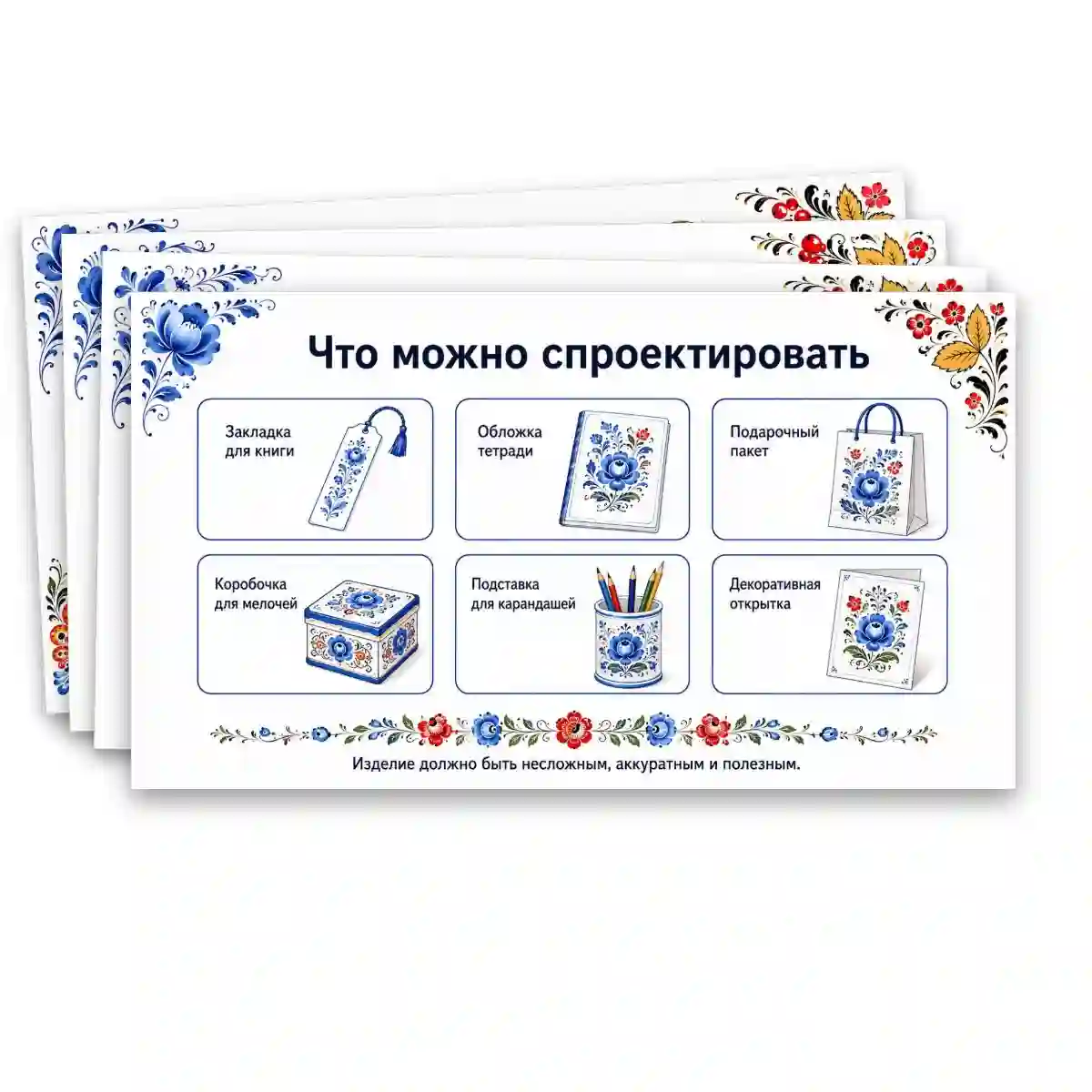 Практическая работа «Разработка дизайн-проекта изделия на основе мотивов народных промыслов (по выбору)» — изображение 5