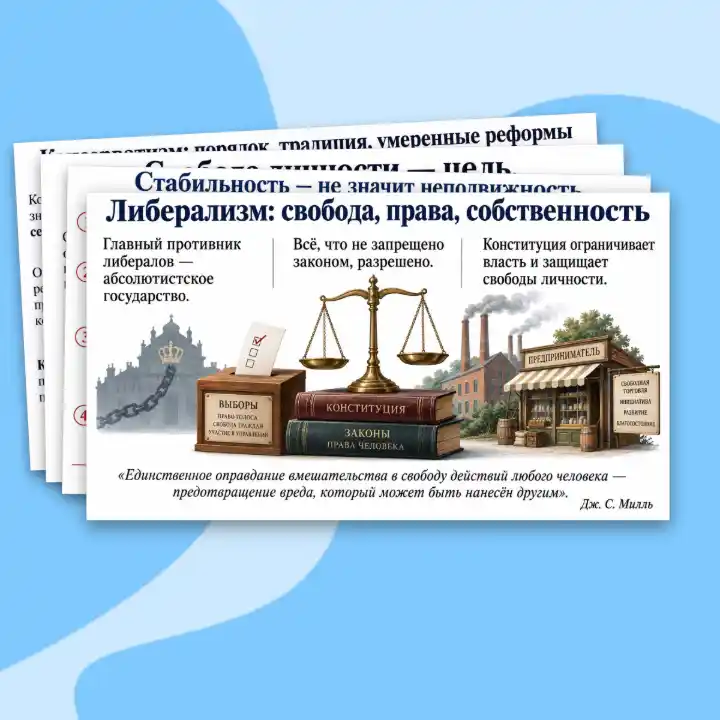 Презентация "Великие идеологии", 9 класс. Мединский, Чубарьян. — изображение 11