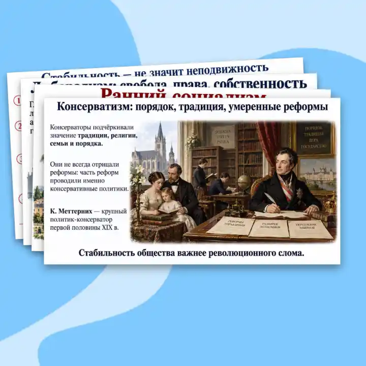 Презентация "Великие идеологии", 9 класс. Мединский, Чубарьян. — изображение 10
