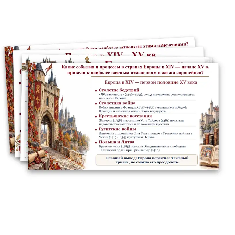 Европа в XIV – первой половине XV века
