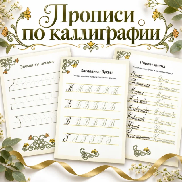 Прописи по каллиграфии