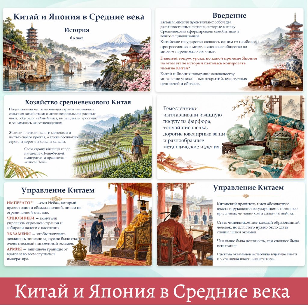 Китая и Япония в Средние века