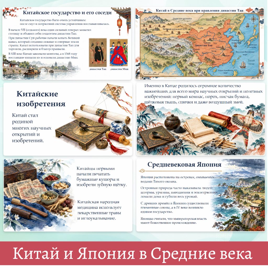 Китая и Япония в Средние века