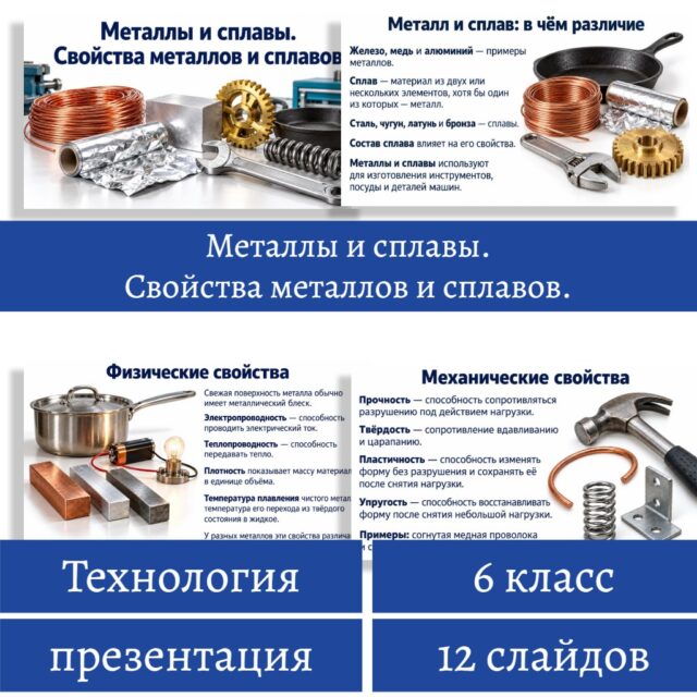 Металлы и сплавы. Свойства металлов и сплавов