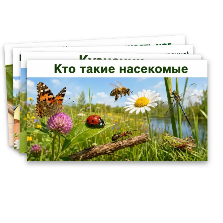 Презентация "Мир животных: насекомые (узнавание, называние). Главная особенность этой группы животных." — изображение 10