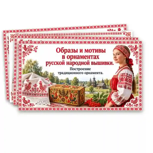 Образы и мотивы в орнаментах русской народной вышивки