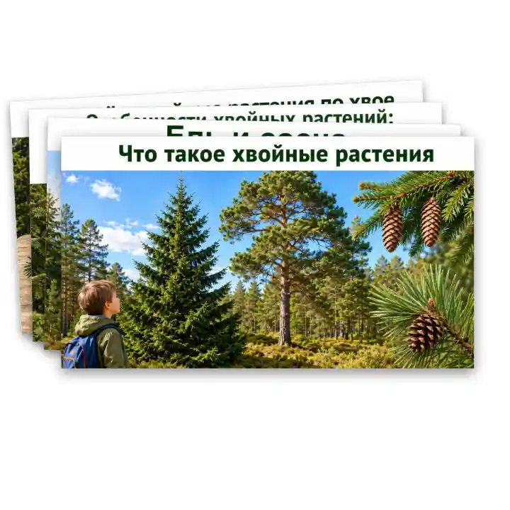 Презентация "Особенности хвойных растений: узнавание, краткое описание. Хвойные растения нашего края." — изображение 3