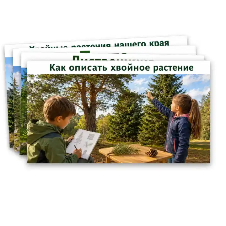 Презентация "Особенности хвойных растений: узнавание, краткое описание. Хвойные растения нашего края." — изображение 10