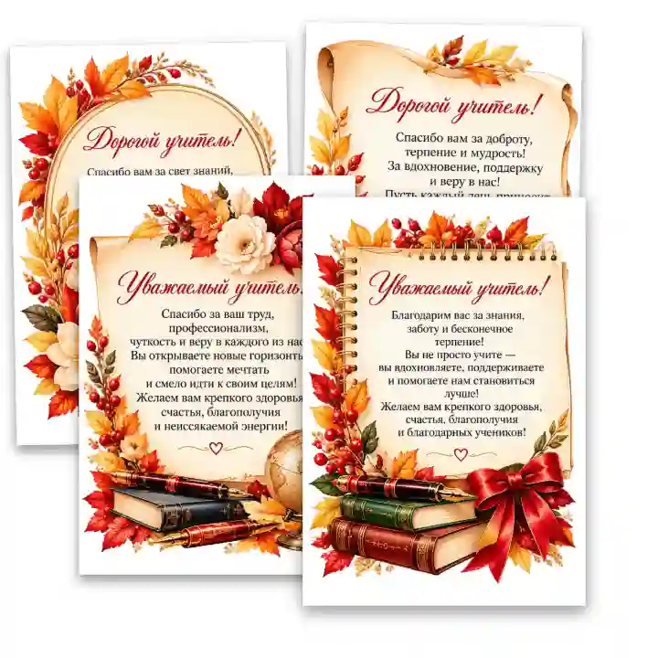 Открытки "С Днем Учителя" — изображение 4