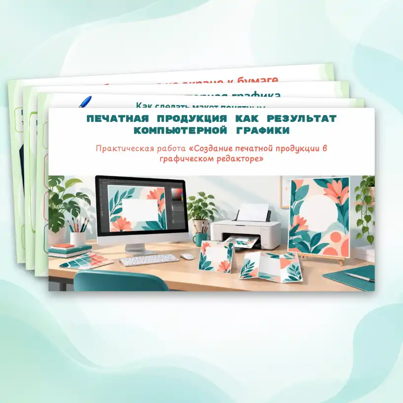 Печатная продукция как результат компьютерной графики. Практическая работа «Создание печатной продукции в графическом редакторе»