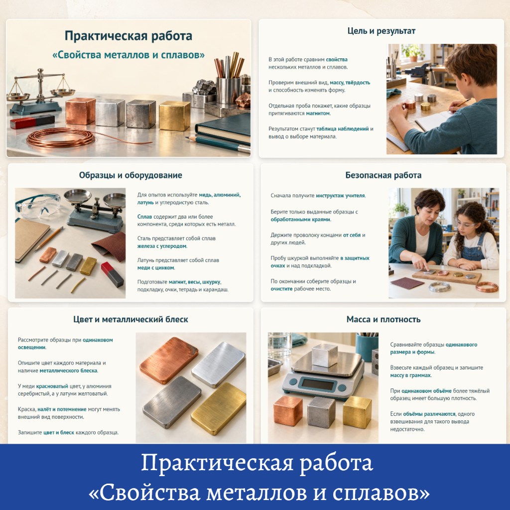 Практическая работа «Свойства металлов и сплавов»