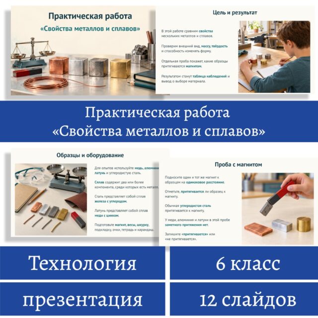 Практическая работа «Свойства металлов и сплавов»