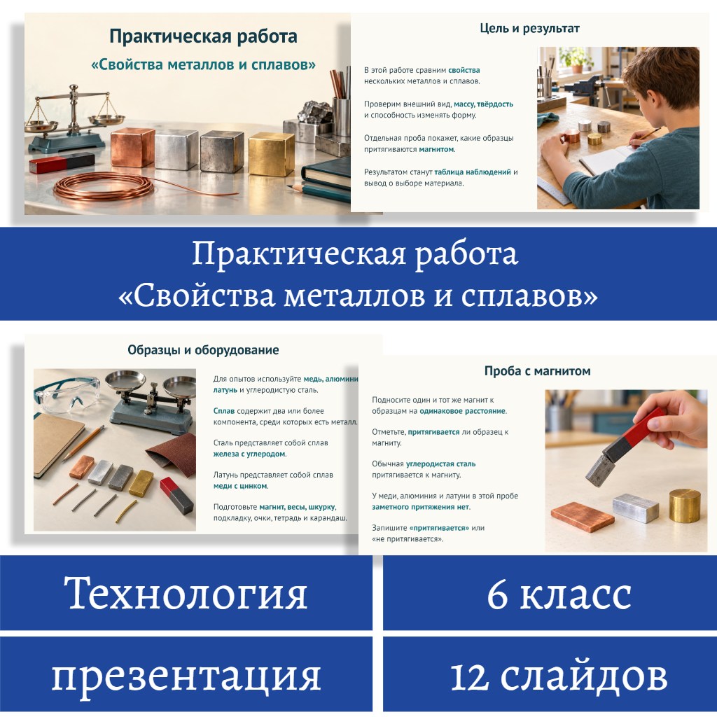 Практическая работа «Свойства металлов и сплавов»